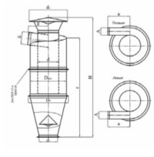 чертеж циклона ЦОЛ в Нефтекамске